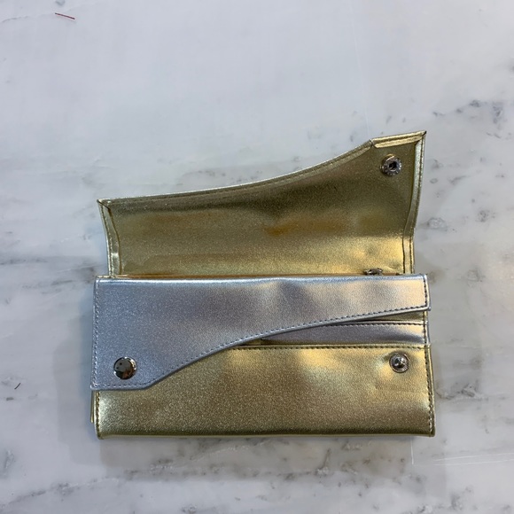 Gold Silver Clutch Wallet - Picture 3 of 8